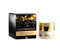 Gold Benefits éjszakai krém 24K arannyal és hyaluronsavval
